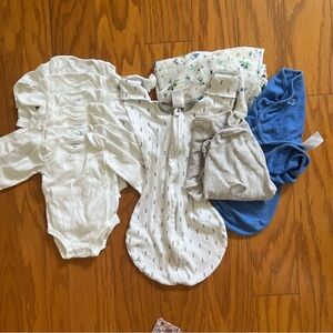 Lot of 11 Baby one piece Clothing Bundle 0-3 m months assorted mix